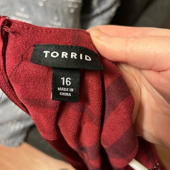 Torrid size 16 Red plaid dress - Picture 2 of 4